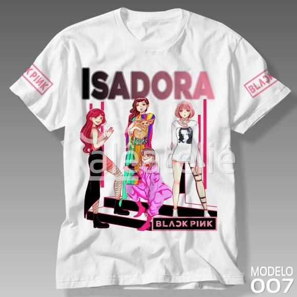 Camisa Black Pink Vogue Infantil Adulto Personalizada