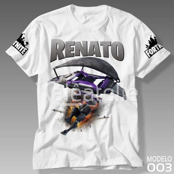 Camisa Fortnite Battle Royale Camiseta Personalizada Nome