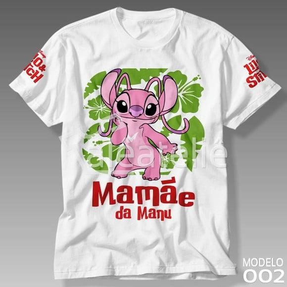 Camisa Lilo & Stich Infantil Angel Personalizada
