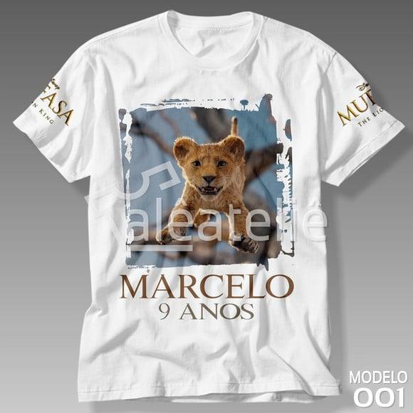 Camisa Mufasa Filme Infantil Personalizada
