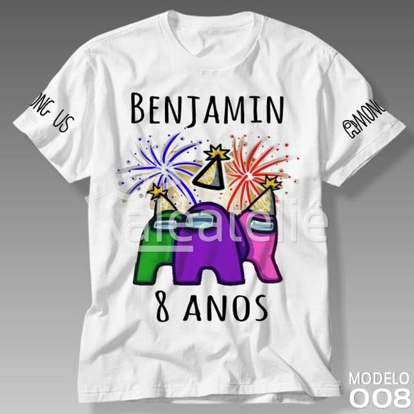 Camiseta Among Us Festa Jogo Game Infantil Personalizada