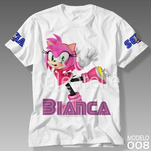 Camiseta Amy Sonic Infantil Adulto Personalizada