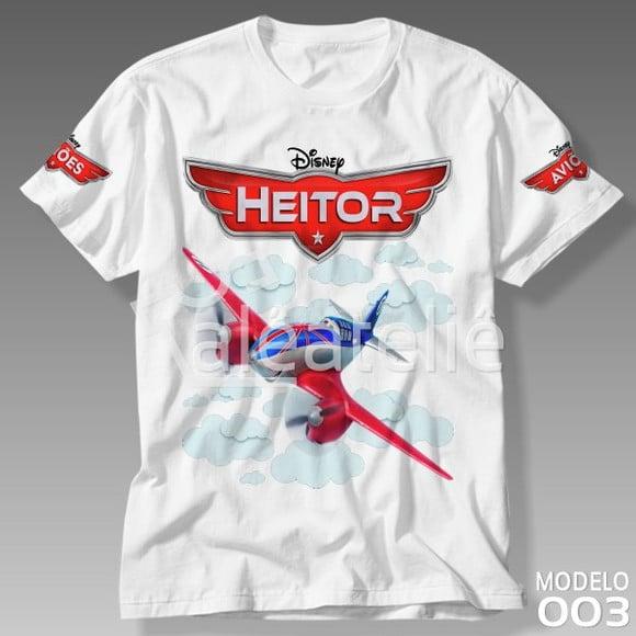 Camiseta Aviões Disney Bulldog Personalizada
