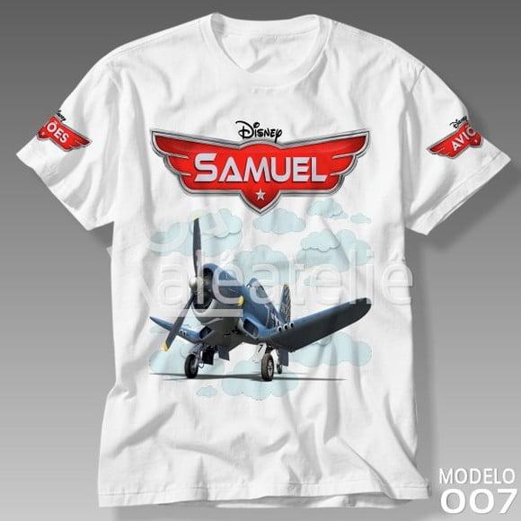Camiseta Aviões Disney Skipper Personalizada