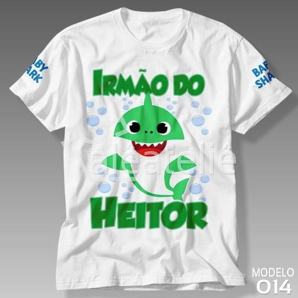 Camiseta Baby Shark Festa Brother Shark Personalizada