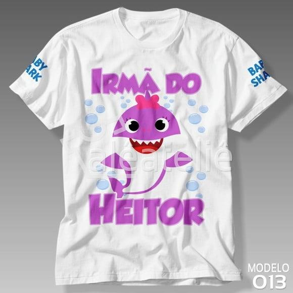 Camiseta Baby Shark Festa Sister Shark Personalizada