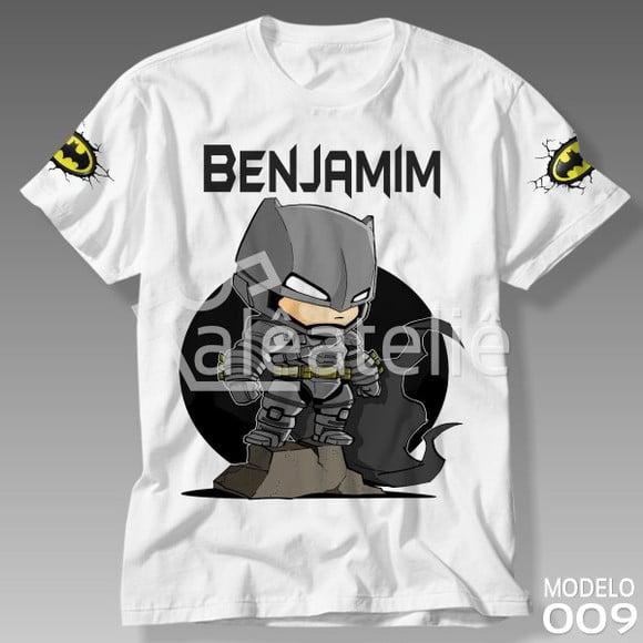 Camiseta Batman Cute Personalizada Nome Infantil Adulto