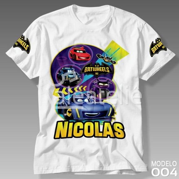 Camiseta Batwheels Infantil Personalizada Camisa Unisex