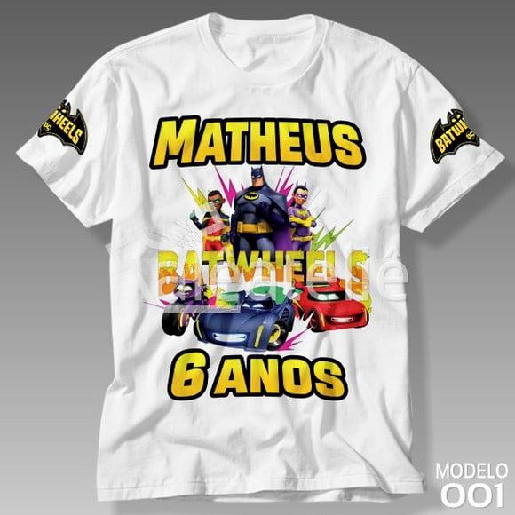 Camiseta Batwheels Festa Infantil Personalizada