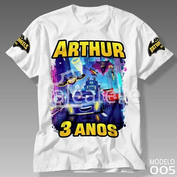 Camiseta Batwheels Festa Aniversário Infantil Personalizada
