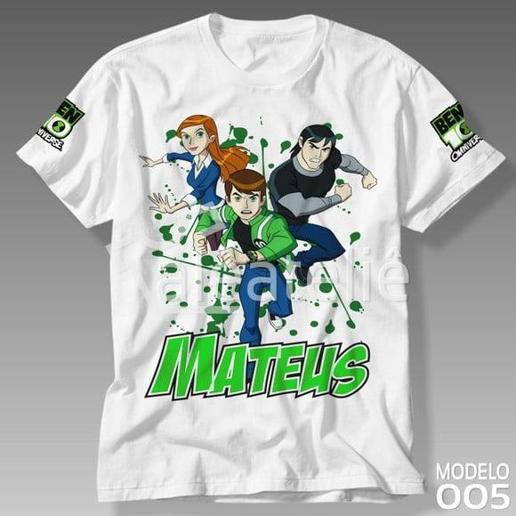 Camiseta Ben 10 Alien Force Ben10 Personalizada