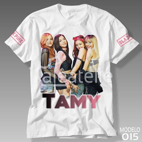 Camiseta Black Pink Lisa Jisoo Jennie Rose Personalizada