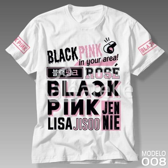 Camiseta Black Pink Lisa Infantil Adulto Personalizada