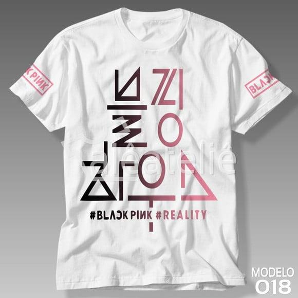 Camiseta Black Pink Reality Infantil Adulto Personalizada