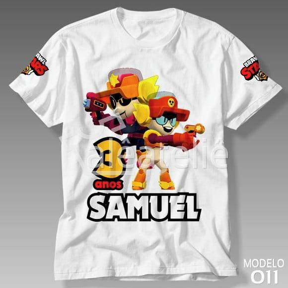 Camiseta Brawl Stars Larry Lawrie Festa Personalizada
