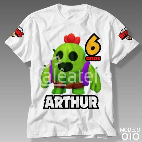 Camiseta Brawl Stars Spike Personalizada Jogo Game Geek