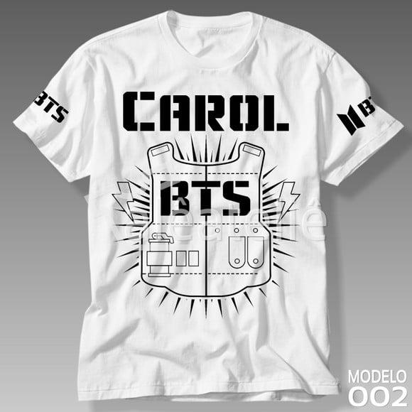 Camiseta Bts Kpop Bangtan Boys Bias Logo Army com Nome