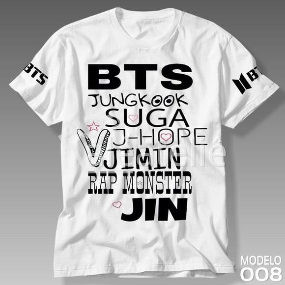 Camiseta Bts Kpop Bangtan Boys Bias Logo Army Personalizada