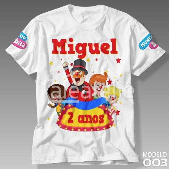 Camiseta Circo do Bita Festa Aniversário Personalizada