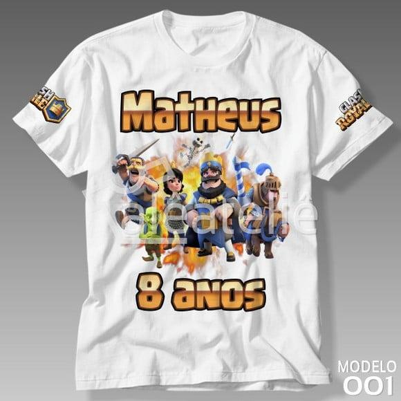 Camiseta Clash Royale Infantil Adulto Unissex Personalizada