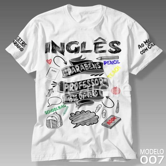 Camiseta Dia dos Professores Inglês Personalizada
