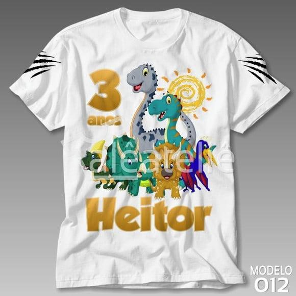 Camiseta Dinossauro Elo Perdido Personalizada Aniversário