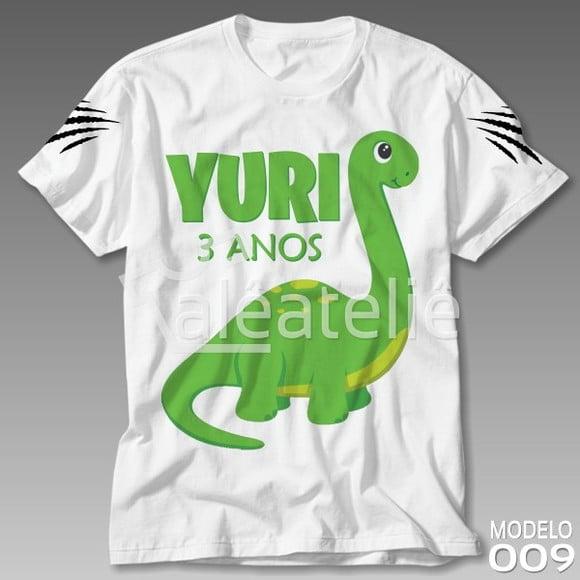 Camiseta Dinossauro Braquiossauro Personalizada Aniversário