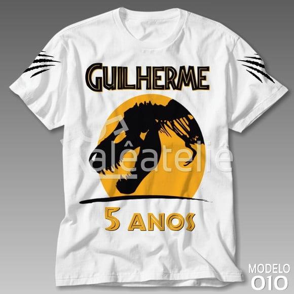 Camiseta Dinossauro Fóssil Personalizada com Nome