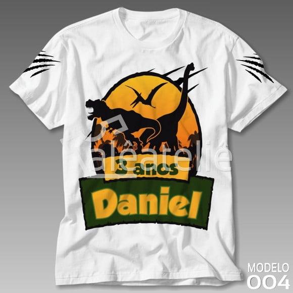 Camiseta Dinossauros Personalizada Festa Aniversário