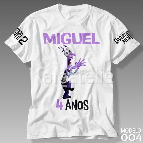 Camiseta Divertida Mente 2 Medo Filme Personalizada