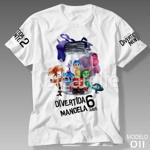 Camiseta Divertida Mente 2 Pixar Filme Personalizada
