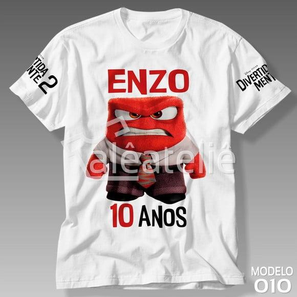 Camiseta Divertida Mente 2 Raiva Filme Personalizada