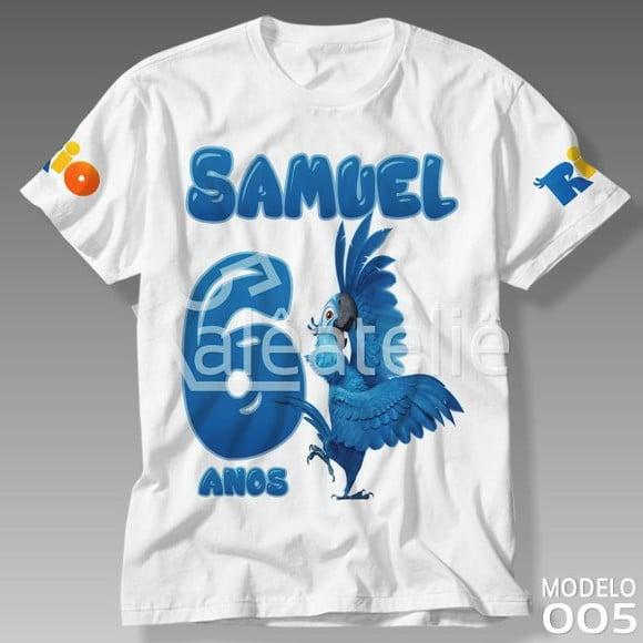 Camiseta Filme Rio Festa Personalizada