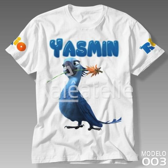 Camiseta Filme Rio Jade Blu Personalizada