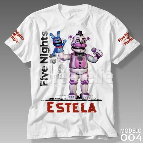 Camiseta Five Nights at Freddy Animatronics Infantil Adulto