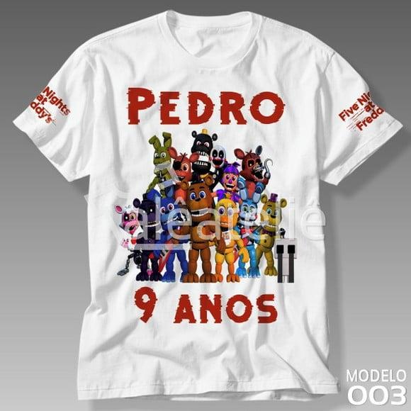 Camiseta Five Nights at Freddy Festa Infantil Personalizada
