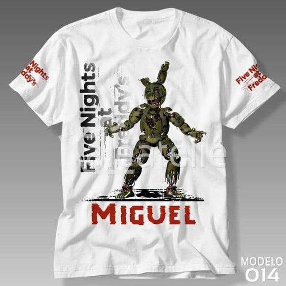 Camiseta Five Nights at Freddy Springtrap Infantil Adulto