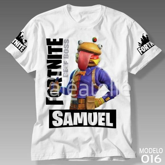 Camiseta Fortnite Beef Boss Skin Battle Royale Personalizada