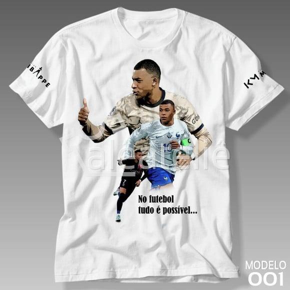 Camiseta Frase Kylian Mbappé Futebol Infantil Adulto