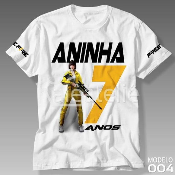 Camiseta Free Fire Kelly Personalizada Infantil Adulto