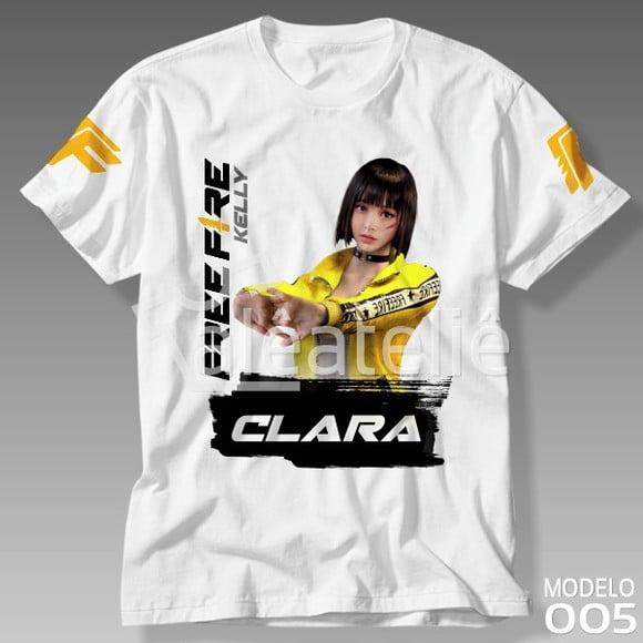 Camiseta Free Fire Personalizada Kelly Infantil Adulto