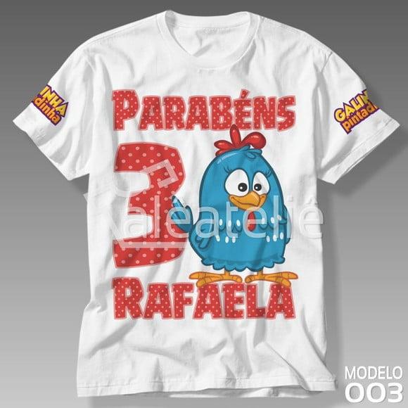 Camiseta Galinha Pintadinha Festa Aniversário