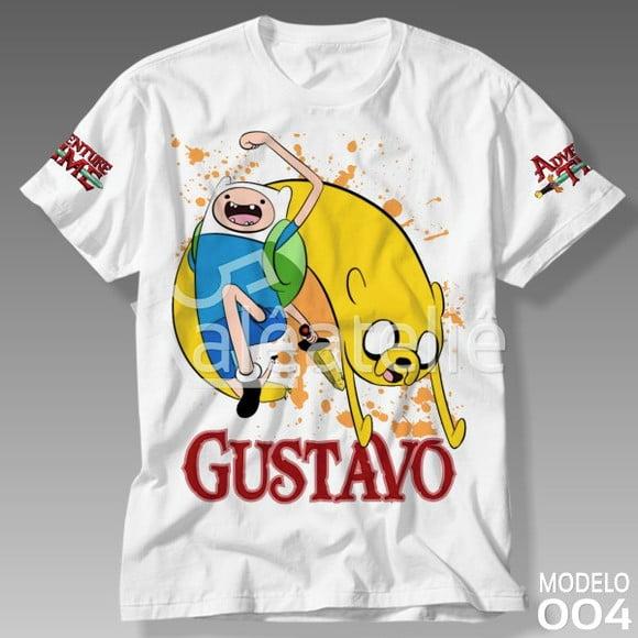Camiseta Hora de Aventura Jake Finn Personalizada com Nome