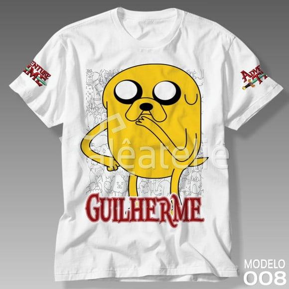Camiseta Hora de Aventura Jake Finn Personalizada com Nome