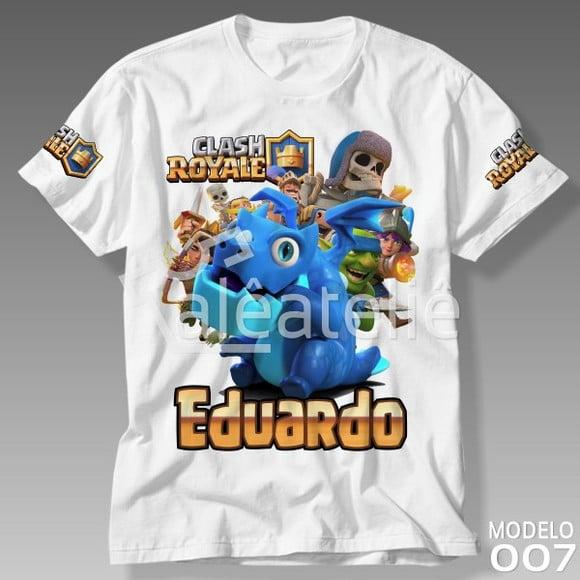 Camiseta Infantil Jogo Clash Royale Personalizada