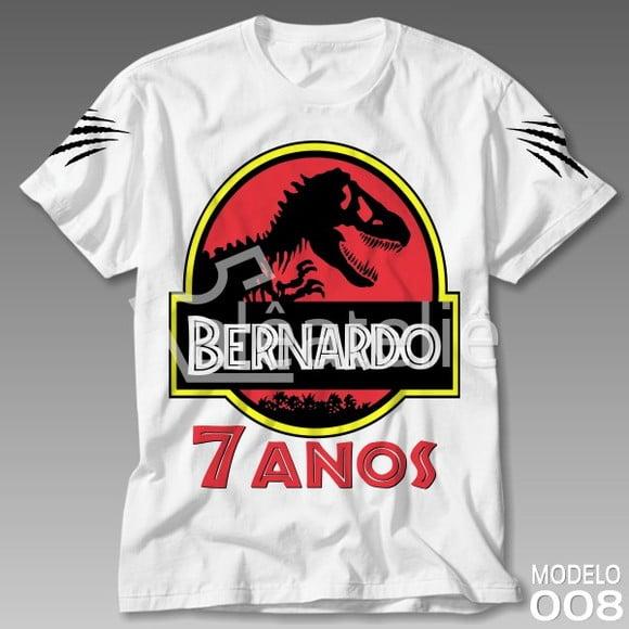 Camiseta Jurassic Park Parque dos Dinossauros Personalizada