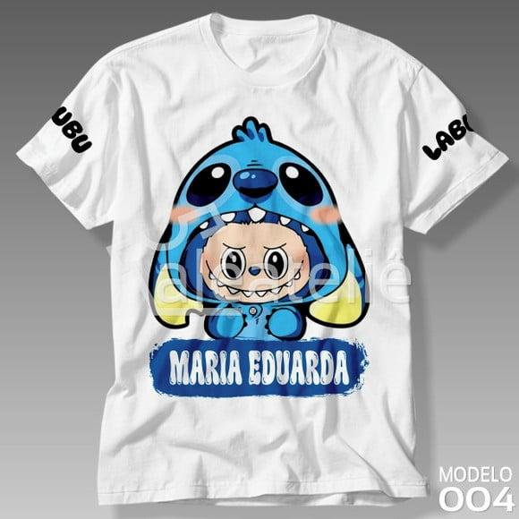 Camiseta Labubu Lilo & Stitch Festa Plush Toy Personalizada