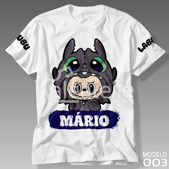 Camiseta Labubu Banguela Festa Plush Toy Personalizada
