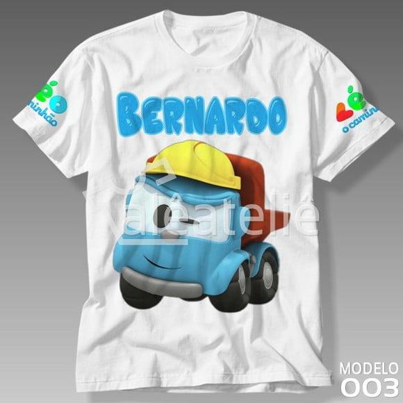 Camiseta Léo o Caminhão Infantil Adulto Personalizada