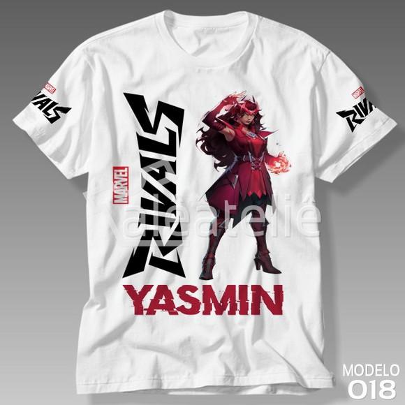 Camiseta Marvel Rivals Feiticeira Escarlate Infantil Adulto